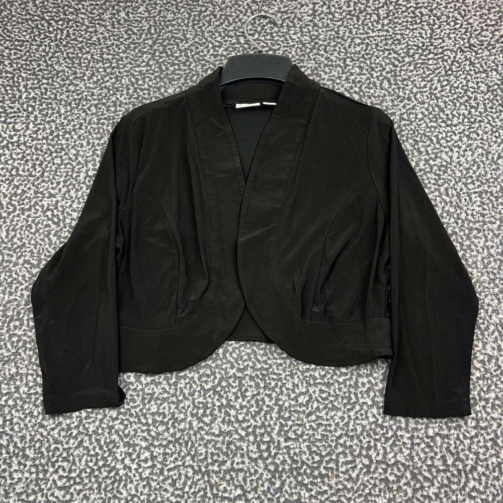 Cato Shrug Cardigan Women Small Black Open Front Cropped Bolero S
